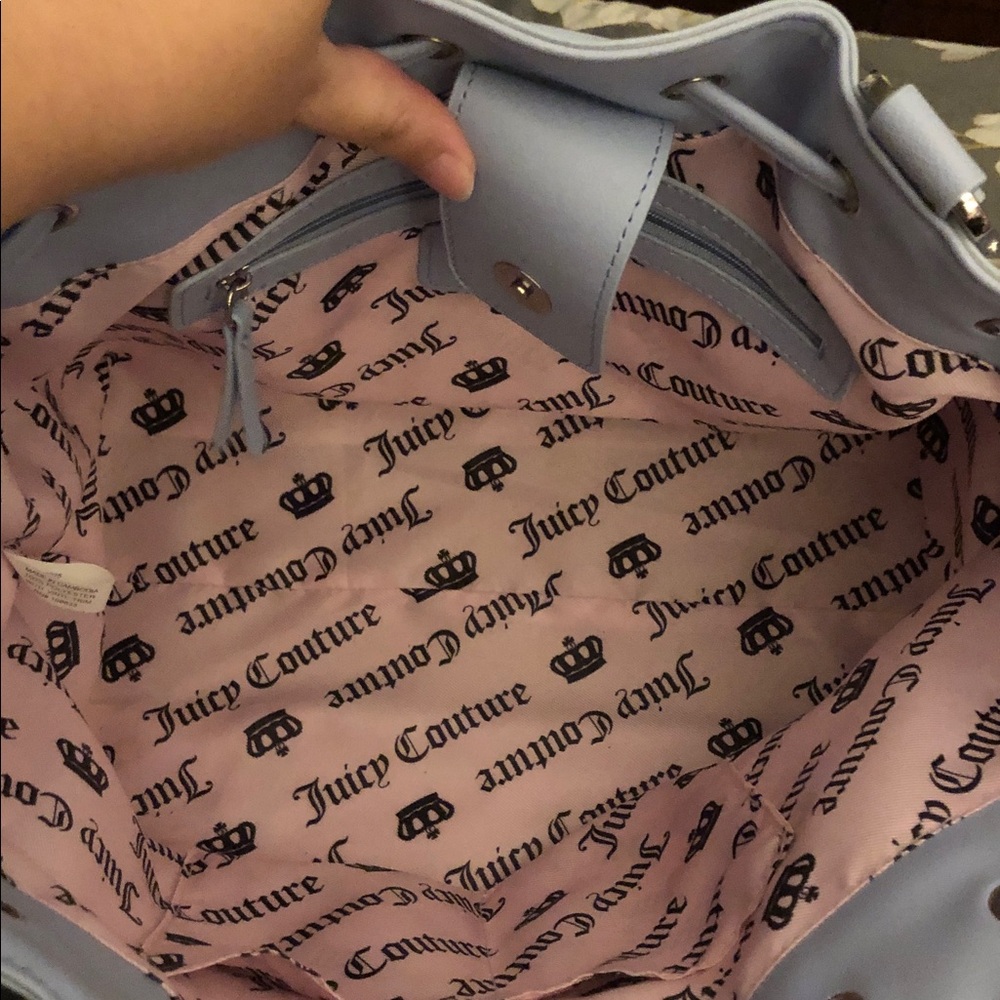 Juicy Couture Classic Scottie Dogs Daydreamer Dove Grey and Blue Tote Bag - Picture 10 of 12